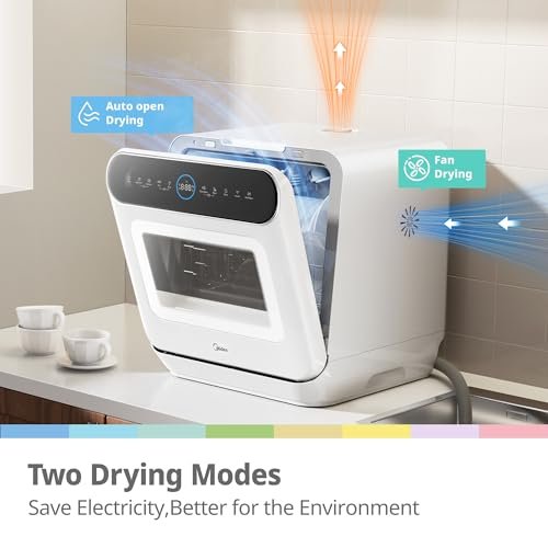 COMFEE' Table Top Dishwasher 7+3 Programs Mini Tabletop Dishwasher No Plumbing, 6L Built-in Water Tank - Image 9