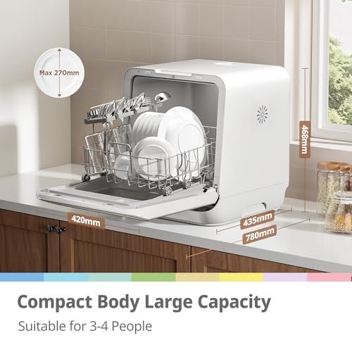 COMFEE' Table Top Dishwasher 7+3 Programs Mini Tabletop Dishwasher No Plumbing, 6L Built-in Water Tank - Image 11