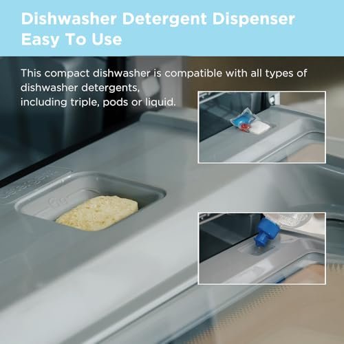 COMFEE' Table Top Dishwasher 7+3 Programs Mini Tabletop Dishwasher No Plumbing, 6L Built-in Water Tank - Image 4
