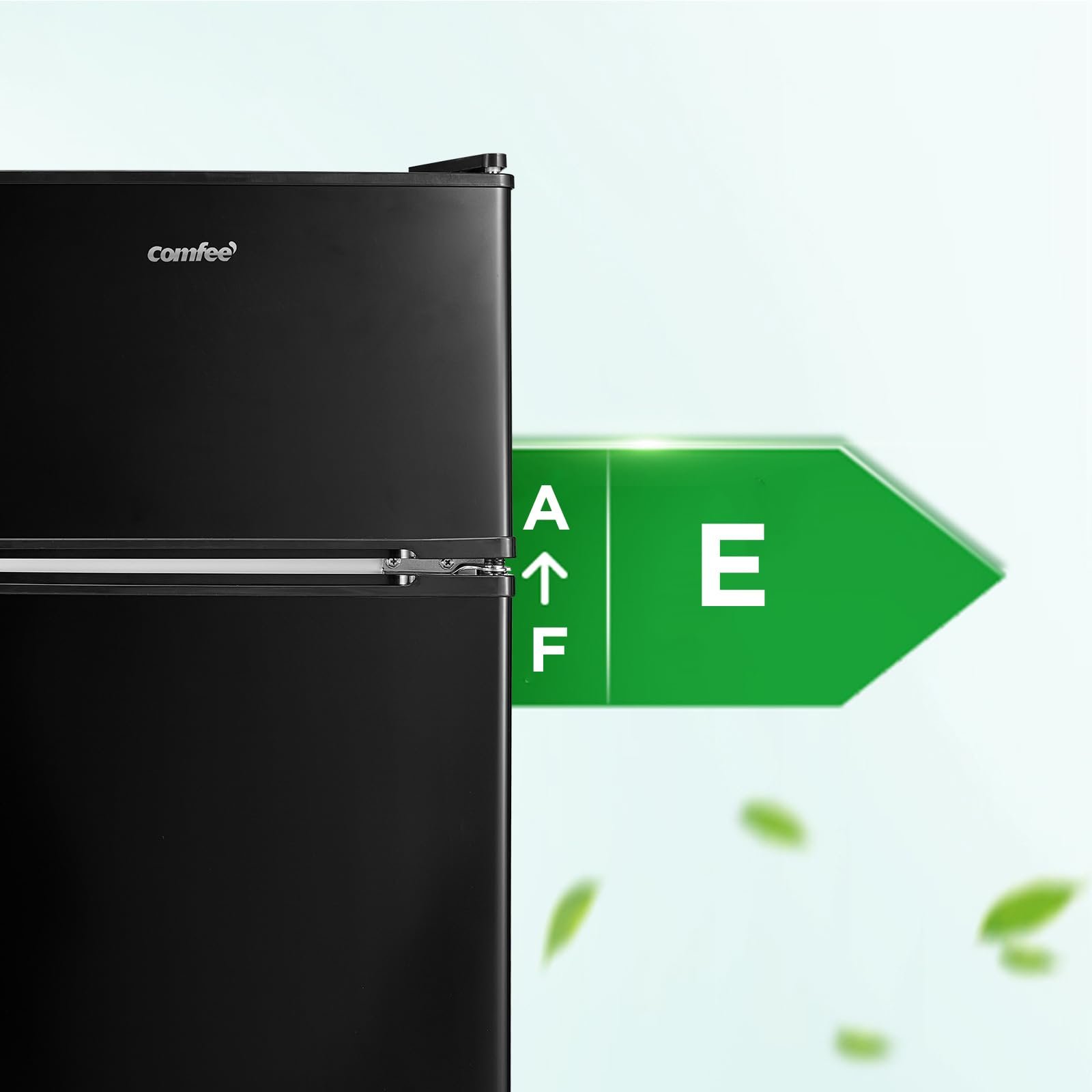 COMFEE' RCT87BL2(E) Under Counter Fridge Freezer, 87L Double Door Small Fridge Freezer with Light - Image 4