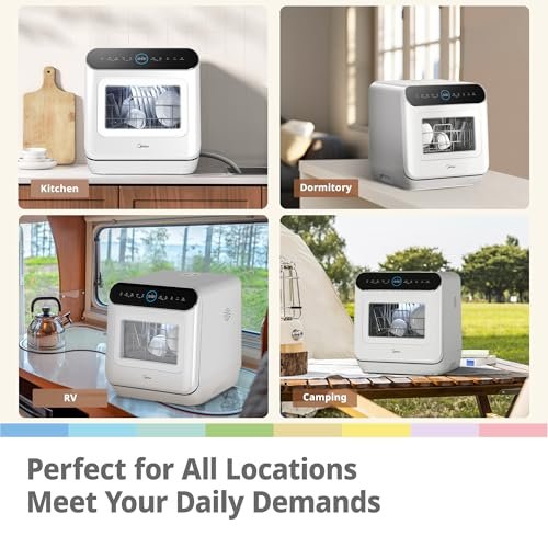 COMFEE' Table Top Dishwasher 7+3 Programs Mini Tabletop Dishwasher No Plumbing, 6L Built-in Water Tank - Image 6