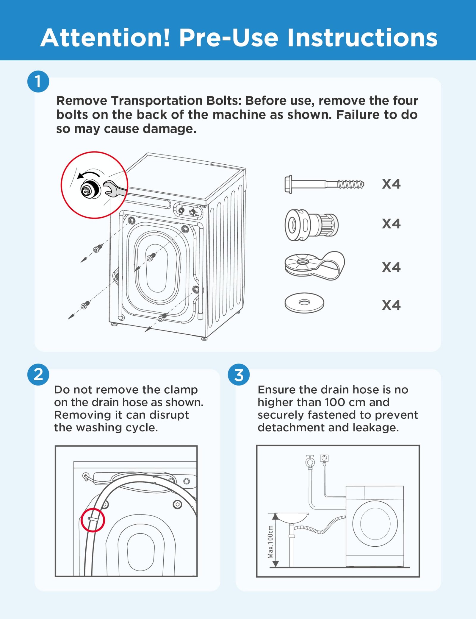 COMFEE' Freestanding Washing Machine,6KG Load,Heat Wash 90℃,Quick Wash,15 Washing Programs,White-CFE10EW60/W - Image 4